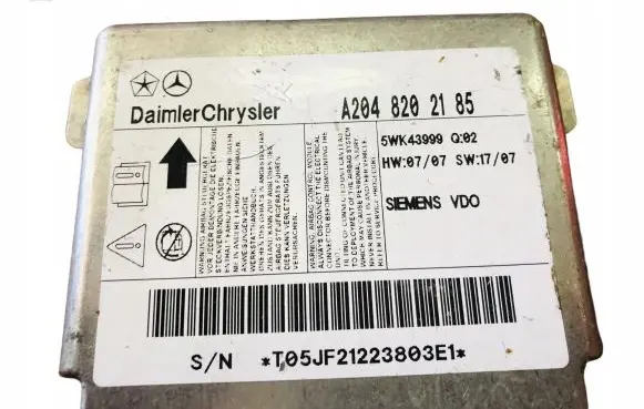 Mercedes-Benz C W204 Airbag control unit/module 2048202185