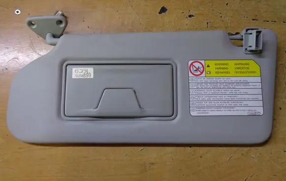 Mitsubishi ASX Sun visor