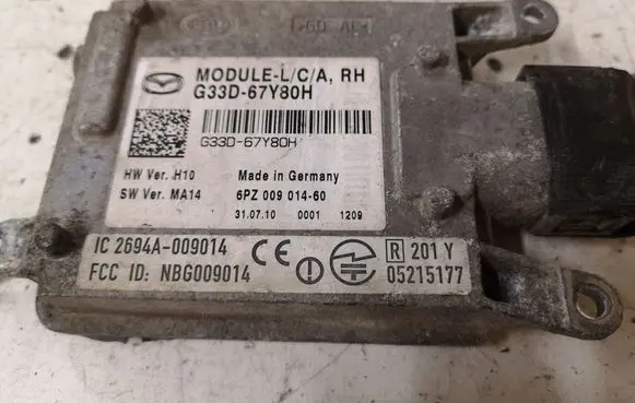 Mazda 6 Blind spot module G33D67Y80H 6PZ00901460 2694A009014