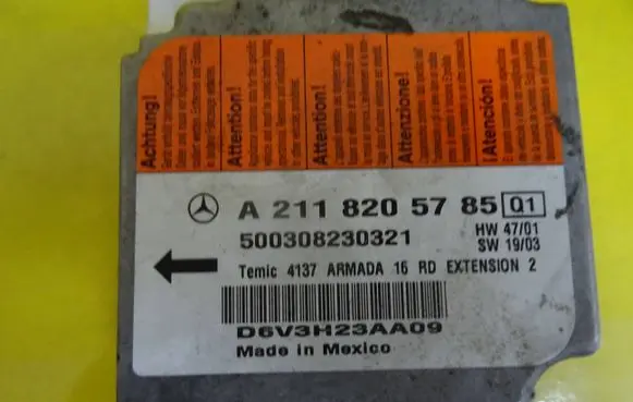 Mercedes-Benz E W211 Airbag control unit/module A2118203385 500303291458