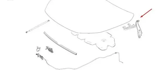 Mercedes-Benz B W247 Engine bonnet/hood hinges A2478800228