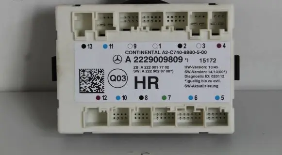 Mercedes-Benz S W222 Door control unit/module A2229009809
