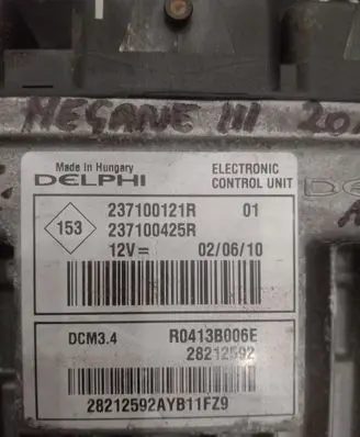 Renault Megane III Engine control unit/module ECU 237100121R
