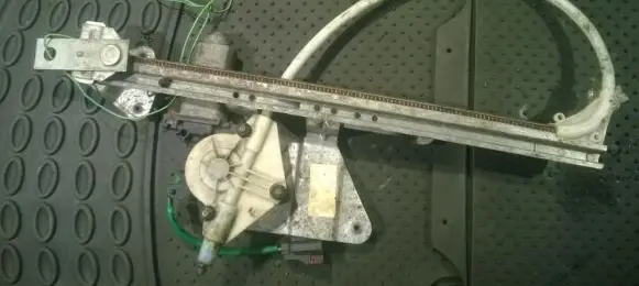 Sliding door window regulator with motor