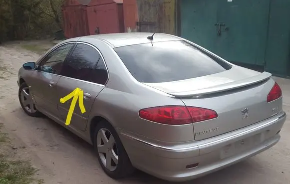 Peugeot 607 Rear door window glass TRIPLEX LAMINATED FILM