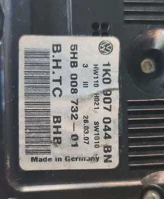 Volkswagen Touran I Climate control unit 1K0907044BN 5HB00873201