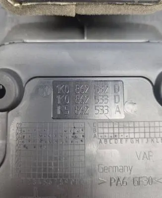 Volkswagen Jetta V Rear air vent grill 1K0819203 1K0862532D 1K0862533D