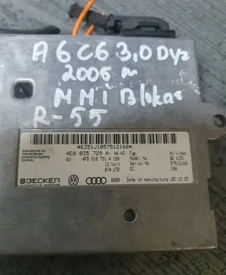 Audi A6 S6 C6 4F MMI control unit 4F0910731A 4E0035729A