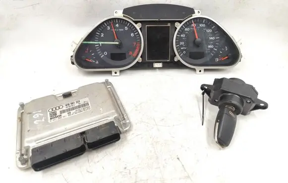 Audi A6 S6 C6 4F Engine ECU kit and lock set 4F0907559 4F0910560E 0261208921