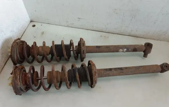 Rear shock absorber with coil spring
