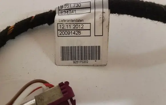 BMW 3 F30 F35 F31 Other wiring loom 74558010 925170202