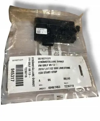 Volkswagen Golf VII Engine start stop button switch 5G1927137T