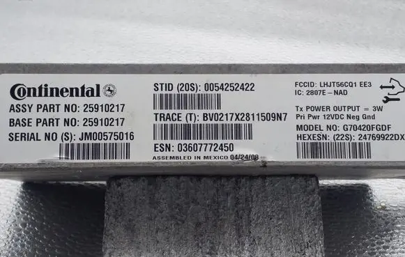 Opel Antara Other control units/modules 25910217