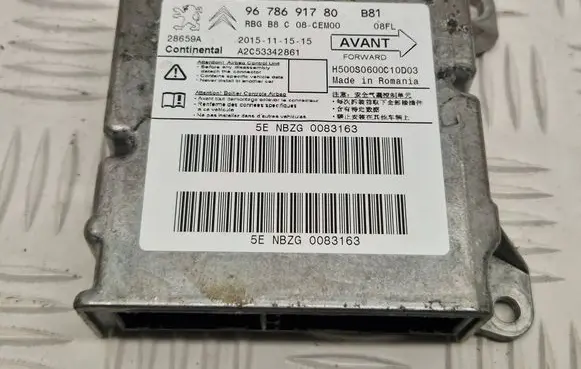 Citroen DS5 Airbag control unit/module 9678691780 H500S0600C10D03 A2C53342861