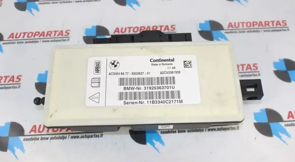 BMW 6 F12 F13 Airbag control unit/module 9253637