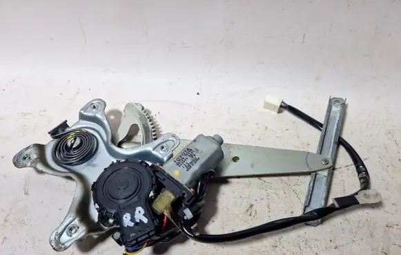 Rear door window regulator with motor