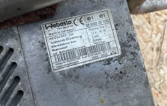 Land Rover Freelander Auxiliary pre-heater (Webasto) 000002021232 9004622A