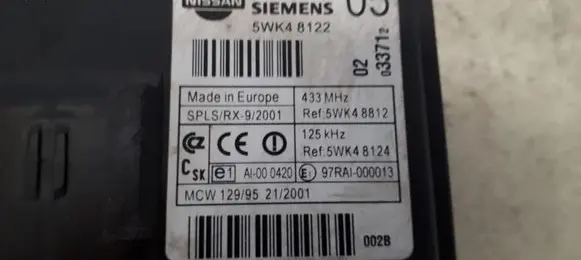 Nissan Primera Other control units/modules 28550AV6 5WK48122