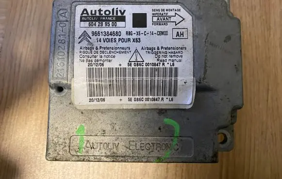 Citroen C6 Airbag control unit/module 9661384680 604289500