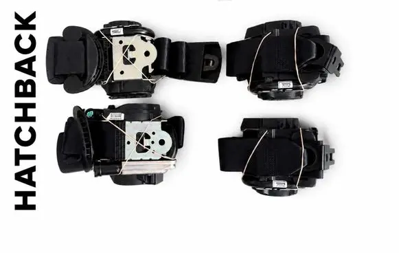 Peugeot 308 Set of seat belts 98387292XX 65914500C 98305934XX