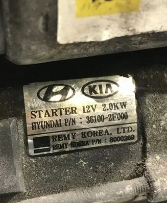 KIA Sorento Starter motor 361002F000