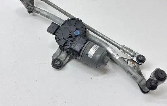 Front wiper linkage and motor