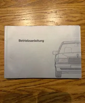 Mercedes-Benz 190 W201 User manual 2015841697 65505827