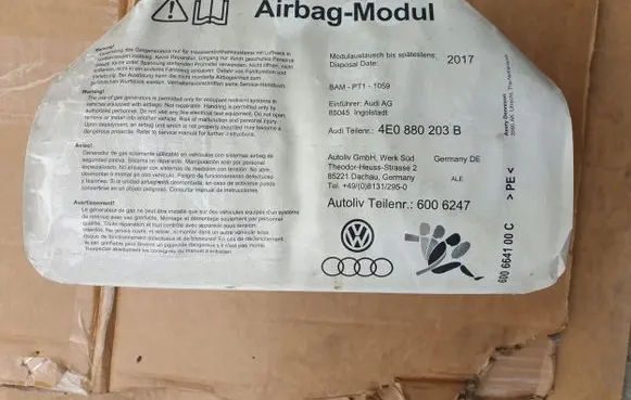 Audi A8 S8 D3 4E Passenger airbag 4E0880203B