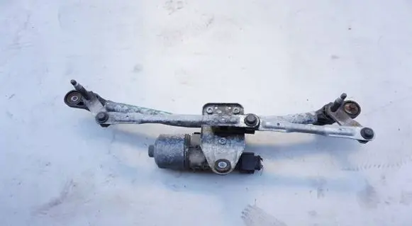 Front wiper linkage and motor