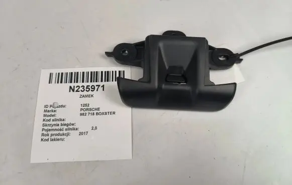 Porsche Boxster 982 Convertible roof lock latch cylinder 109140500