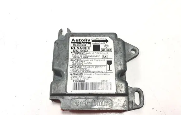Renault Scenic I Airbag control unit/module 600639500 8200117652A B165H500536