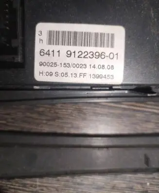 BMW 5 E60 E61 Climate control unit 9122396 900251530023