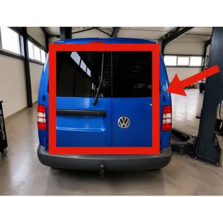 Volkswagen Caddy Trunk rubber seal (body)