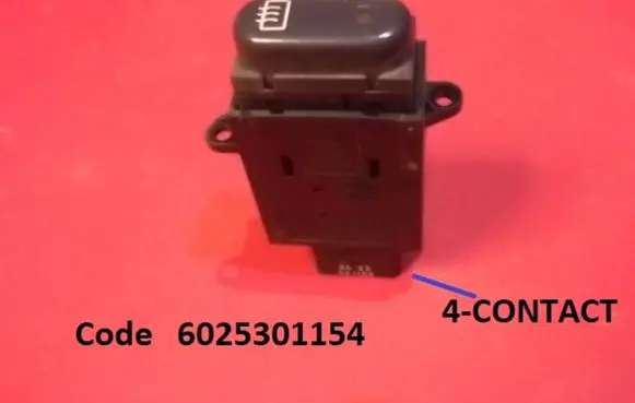Renault Espace III Windscreen/window heater switch 6025301154