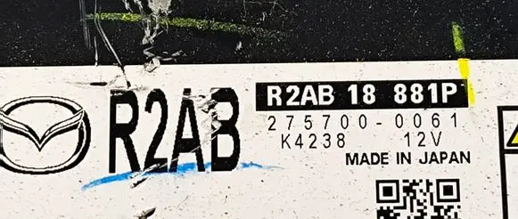 Mazda 6 Engine control unit/module 2757000061 R2AB18881P K4238