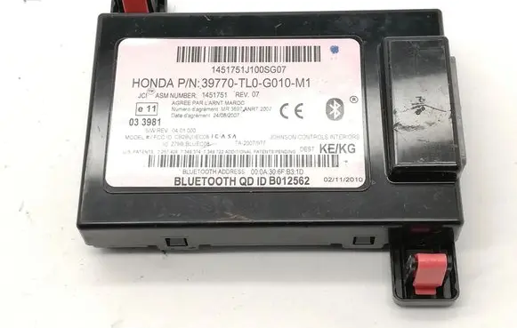 Honda Accord Bluetooth control unit module 39770TL0G010M1