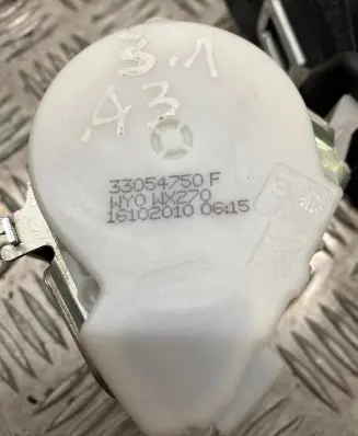 Audi A3 S3 A3 Sportback 8P Rear seatbelt 8P0857805