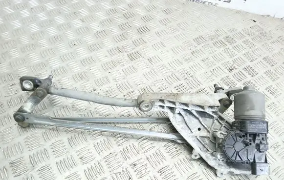 Front wiper linkage and motor