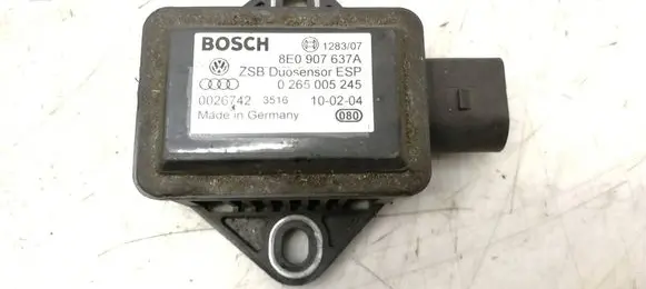 Audi A6 S6 C5 4B ESP acceleration yaw rate sensor 8E0907637A 0265005245 0027123516