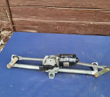 Front wiper linkage and motor
