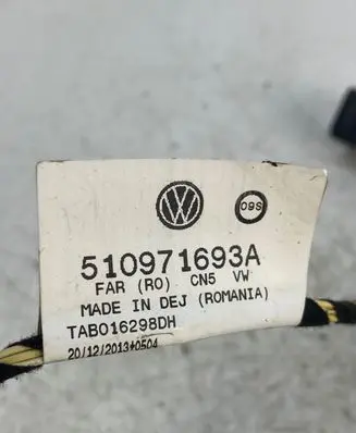 Volkswagen Golf Sportsvan Rear door wiring loom 510971693A TAB016298DH