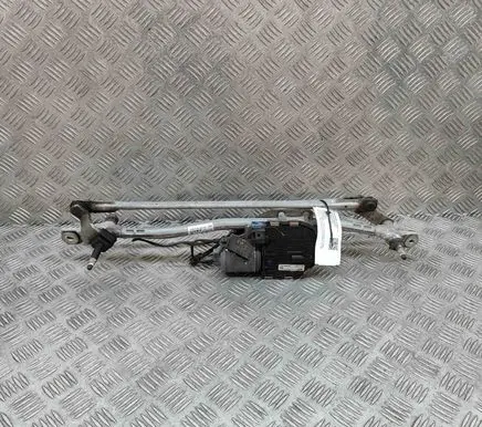 Front wiper linkage and motor