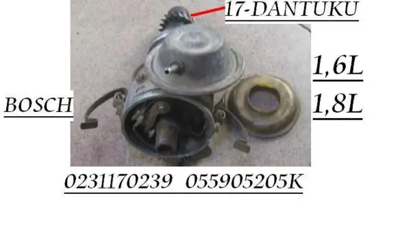 Volkswagen Jetta II Spark distributor 0231170239 055905205K