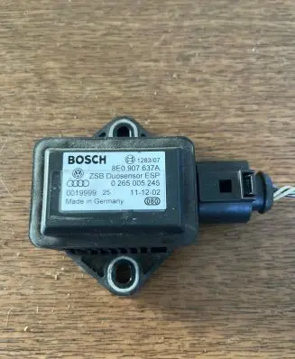 Audi A4 S4 B6 8E 8H ESP acceleration yaw rate sensor 8E0907637A 0265005245 0019999