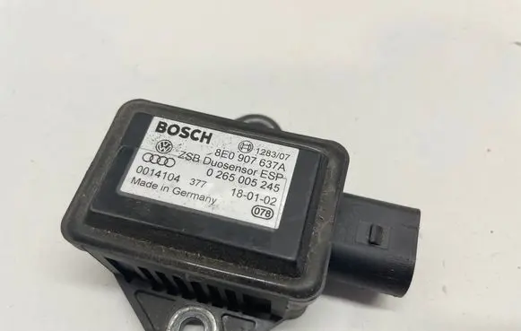 Audi A8 S8 D3 4E ESP acceleration yaw rate sensor 8E0907637A 0265005245 0014104