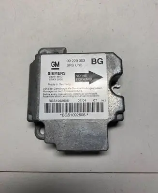 Opel Zafira A Airbag control unit/module 09229303 BGS1092606