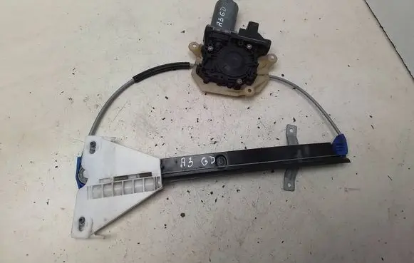 Rear door window regulator with motor