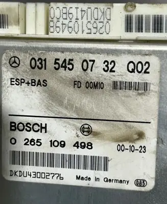 Mercedes-Benz E W211 ESP (stability system) control unit 0315450732 0265109498 B666019920