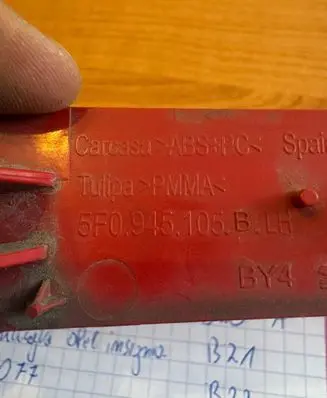 Seat Leon (5F) Rear tail light reflector 5F0945105B