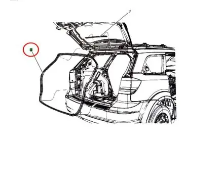Fiat Freemont Trunk rubber seal (body) 05076822AD 5076822AD 5076822AE